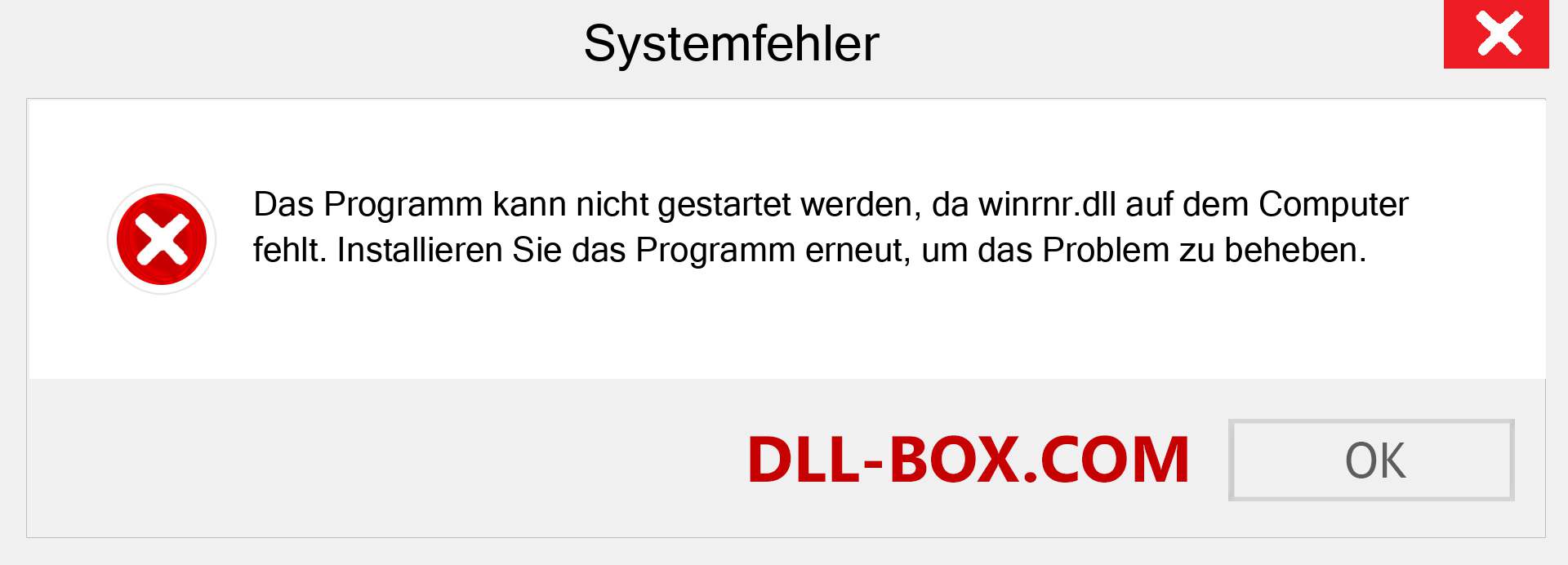 winrnr.dll-Datei fehlt?. Download für Windows 7, 8, 10 - Fix winrnr dll Missing Error unter Windows, Fotos, Bildern